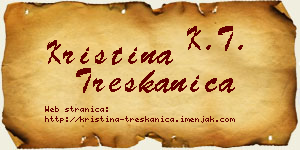 Kristina Treskanica vizit kartica